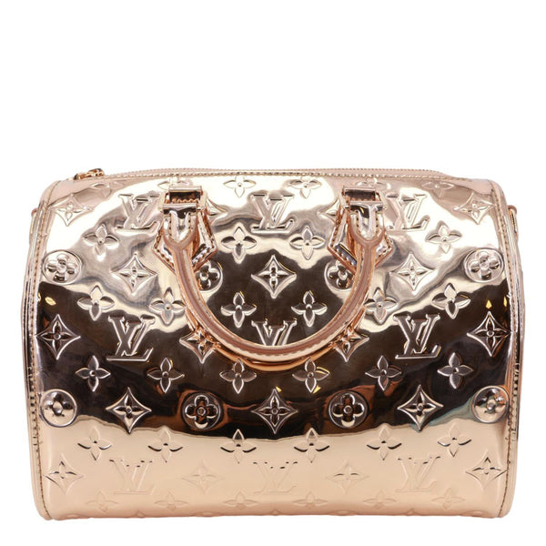 LOUIS VUITTON Speedy Bandouliere 25 Monogram Miroir Leather Shoulder Bag Copper