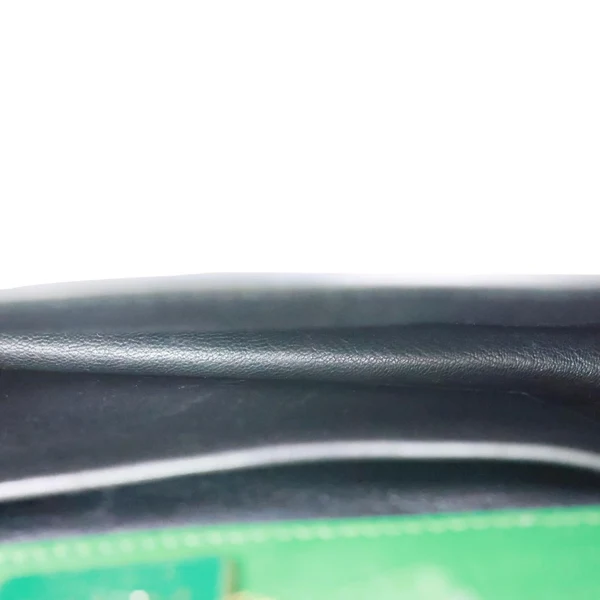 PRADA Cahier Calf Saffiano Leather Chain Clutch Emerald Green