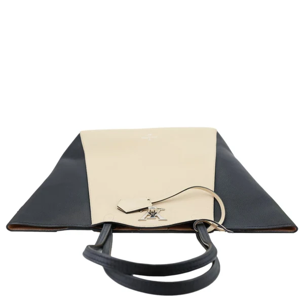 LOUIS VUITTON Lockme Cabas Leather Tote Bag Bicolor