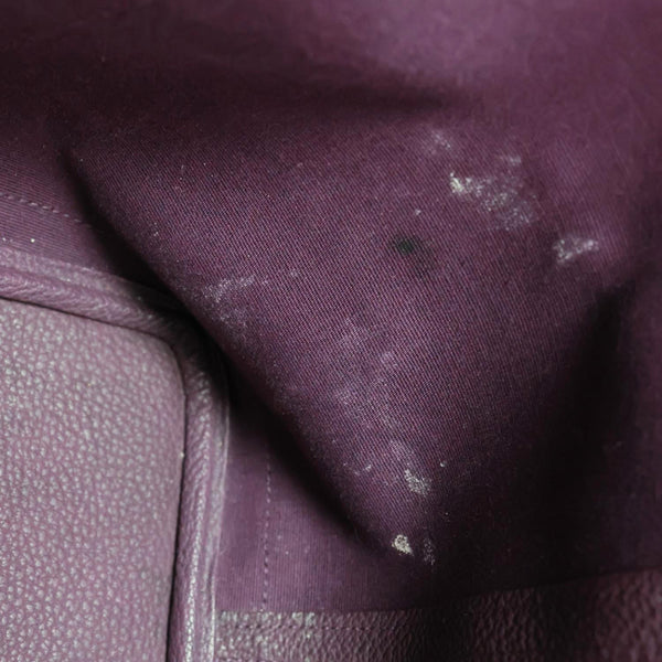 HERMES Garden Party 36 Canvas Negonda Leather Tote Bag Purple