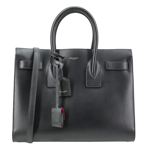 YVES SAINT LAURENT Sac De Jour Small Smooth Calfskin Leather Tote Bag Black