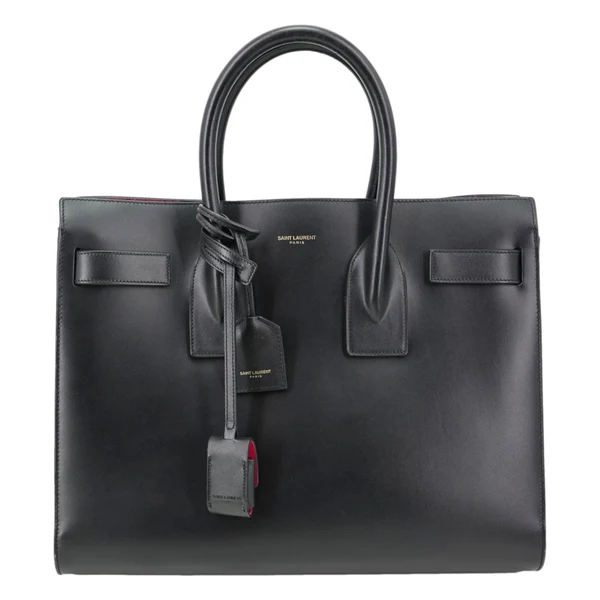 YVES SAINT LAURENT Sac De Jour Small Smooth Calfskin Leather Tote Bag Black