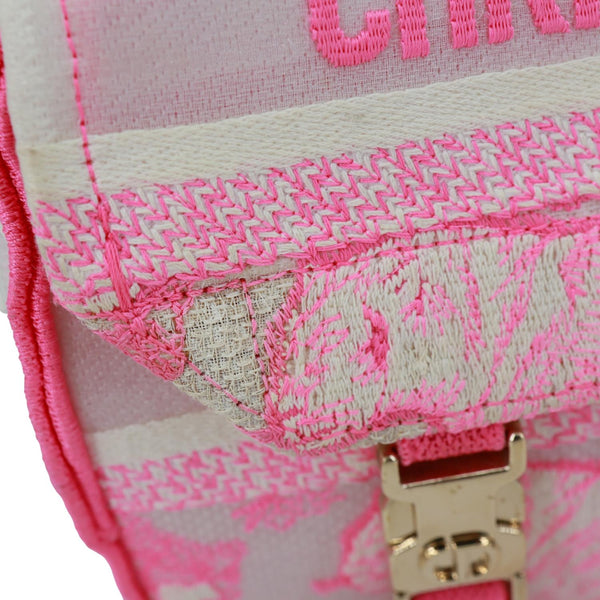 CHRISTIAN DIOR Diorcamp Toile de Jouy Embroidered Canvas Messenger Bag Pink