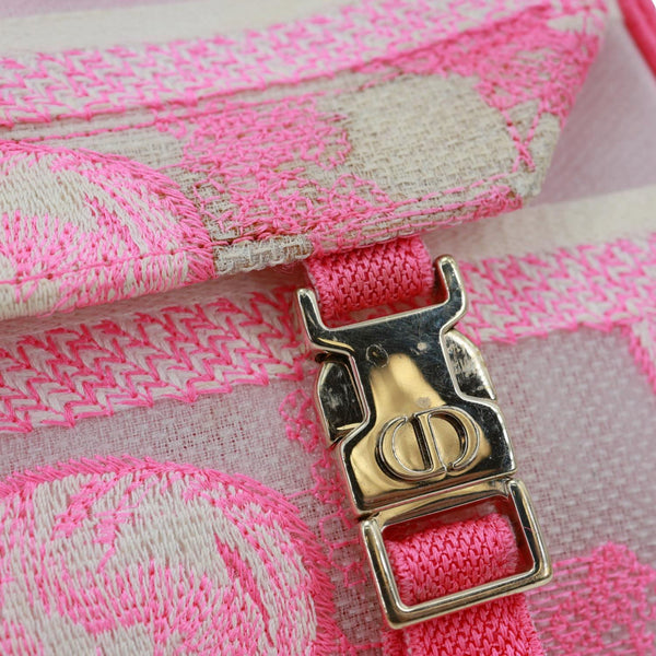 CHRISTIAN DIOR Diorcamp Toile de Jouy Embroidered Canvas Messenger Bag Pink
