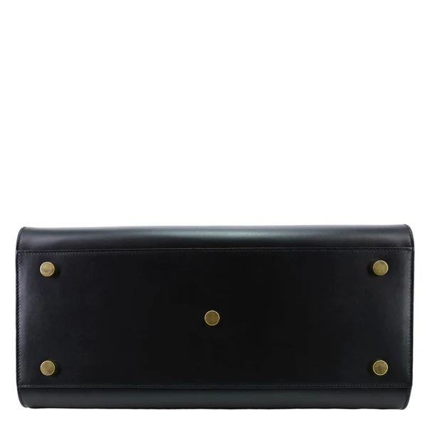 YVES SAINT LAURENT Sac De Jour Small Smooth Calfskin Leather Tote Bag Black