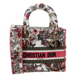CHRISTIAN DIOR Lady D-Lite Medium Embroidered Butterfly Canvas Shoulder Bag Multicolor
