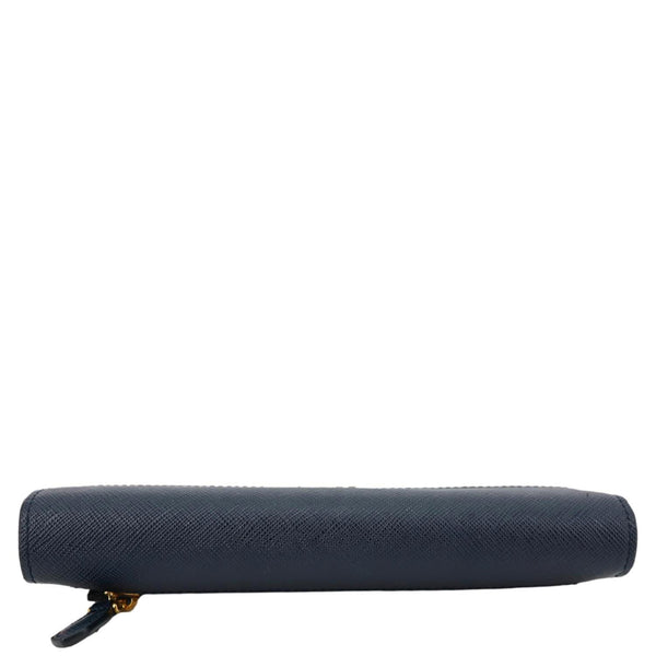 PRADA Saffiano Leather Continental Wallet Navy Blue