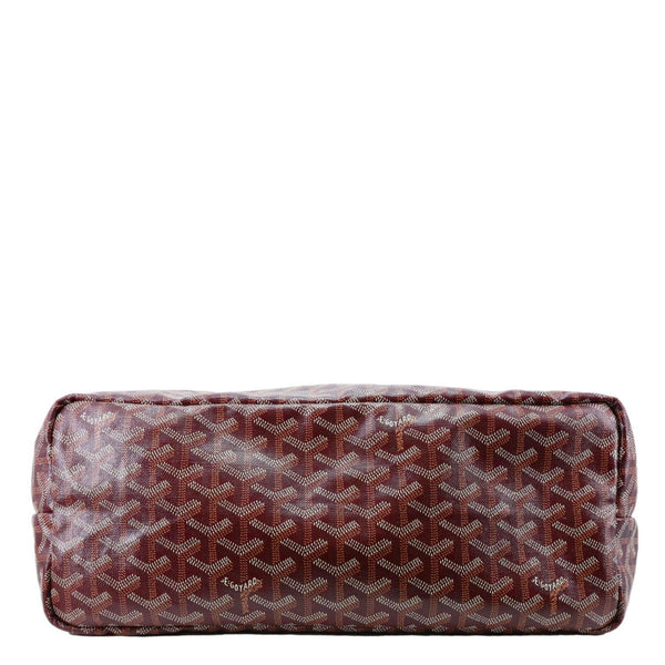 GOYARD Saint Louis PM Chevron Print Canvas Tote Bag Burgundy