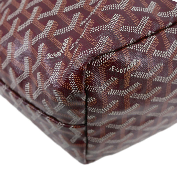 GOYARD Saint Louis PM Chevron Print Canvas Tote Bag Burgundy