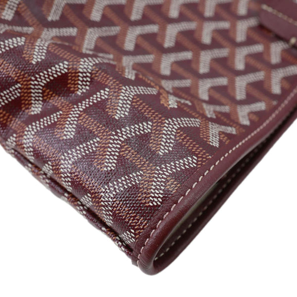 GOYARD Saint Louis PM Chevron Print Canvas Tote Bag Burgundy
