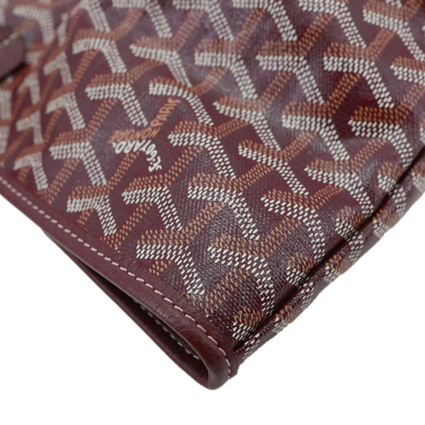 GOYARD Saint Louis PM Chevron Print Canvas Tote Bag Burgundy