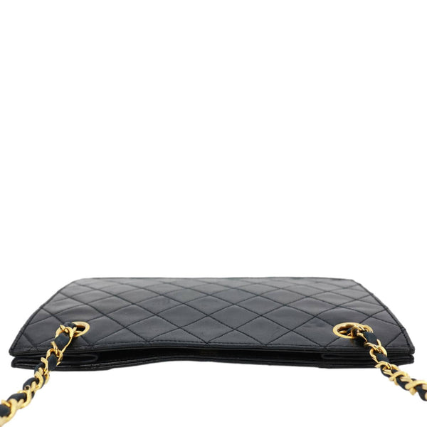 CHANEL Vintage Timeless Quilted Lambskin Leather Tote Shoulder Bag Black