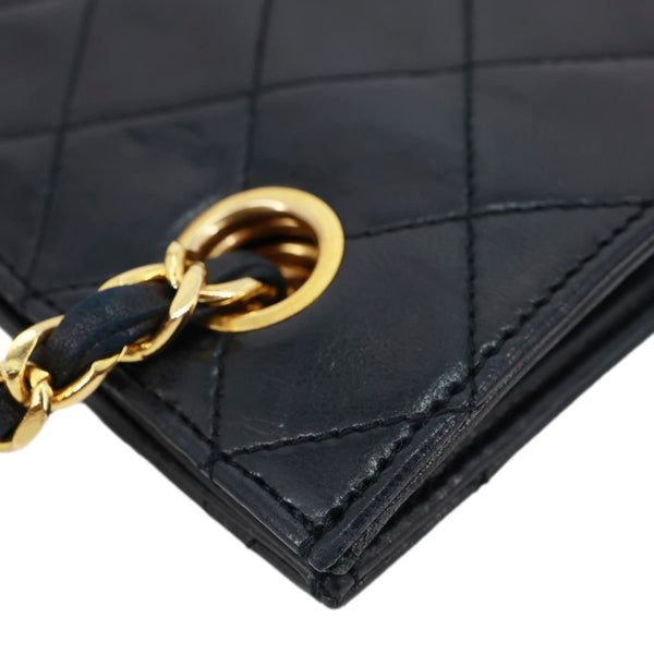 CHANEL Vintage Timeless Quilted Lambskin Leather Tote Shoulder Bag Black