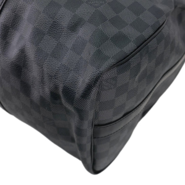 LOUIS VUITTON Keepall 45 Bandouliere Damier Graphite Canvas Duffle Bag Black