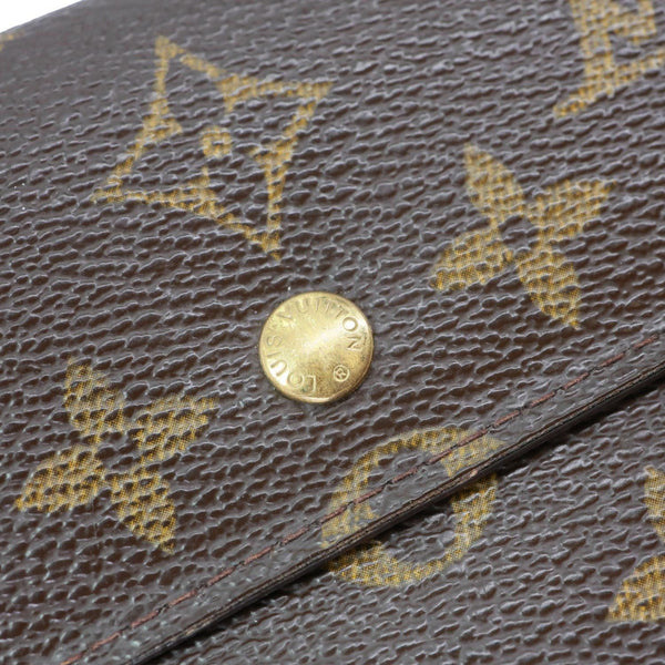 LOUIS VUITTON Sarah Monogram Canvas Wallet Brown