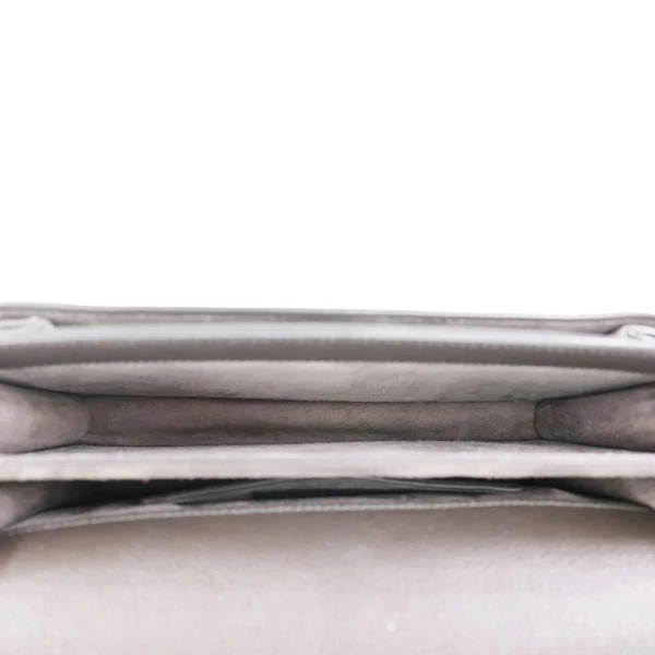YVES SAINT LAURENT Sunset Medium Grain De Poudre Leather Shoulder Bag Gray
