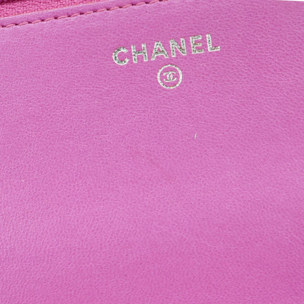 CHANEL Coco Boy Quilted Calfskin Leather Wallet On Chain Crossbody Bag Purple