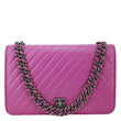 CHANEL Coco Boy Quilted Calfskin Leather Wallet On Chain Crossbody Bag Purple