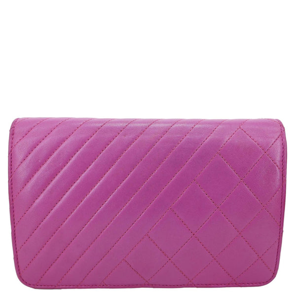 CHANEL Coco Boy Quilted Calfskin Leather Wallet On Chain Crossbody Bag Purple