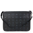 MCM Medium Visetos Canvas Wristlet Black