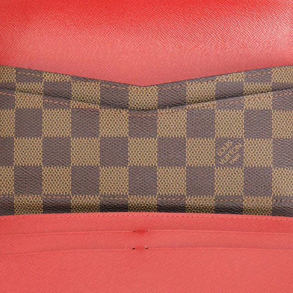 LOUIS VUITTON Josephine Damier Ebene Wallet Brown