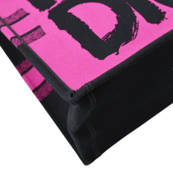 CHRISTIAN DIOR Book Miss Dior Graffiti Embroidered Canvas Tote Bag Pink