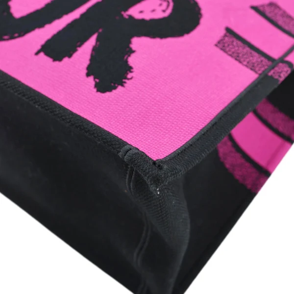 CHRISTIAN DIOR Book Miss Dior Graffiti Embroidered Canvas Tote Bag Pink
