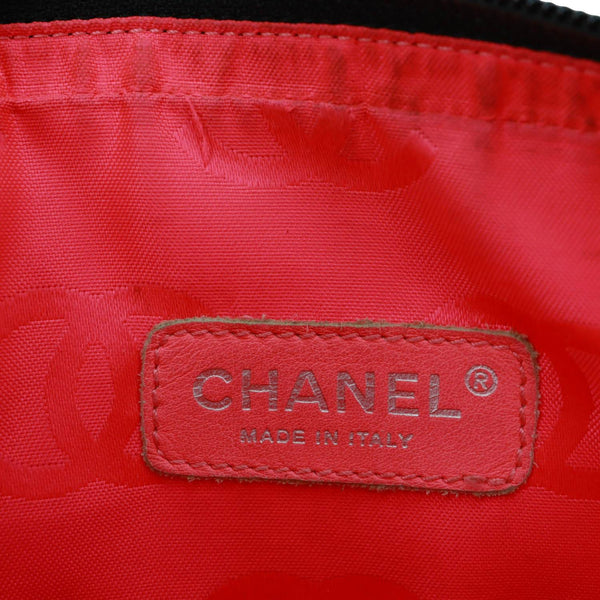 CHANEL Cambon Ligne Leather Messenger Bag Black