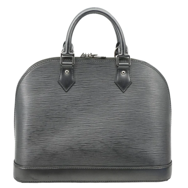 LOUIS VUITTON Alma PM Epi Leather Satchel Bag Metallic Grey
