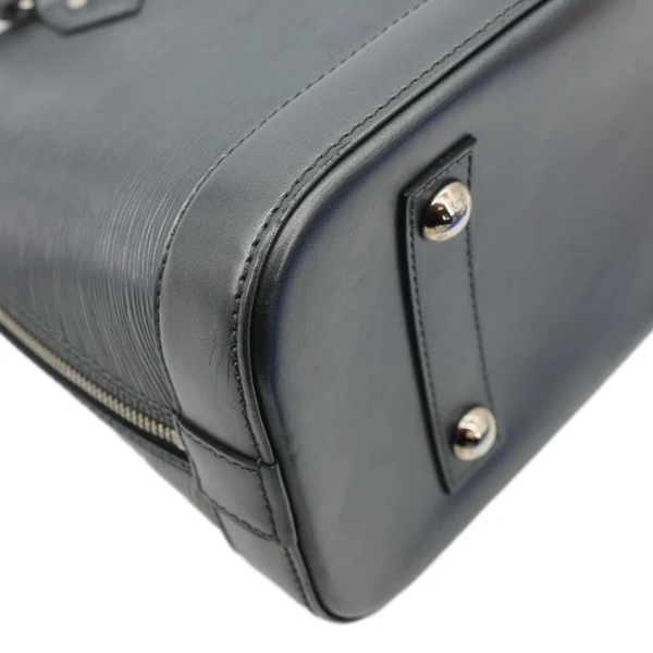 LOUIS VUITTON Alma PM Epi Leather Satchel Bag Metallic Grey