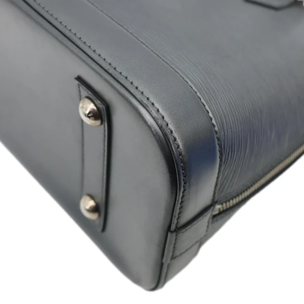 LOUIS VUITTON Alma PM Epi Leather Satchel Bag Metallic Grey