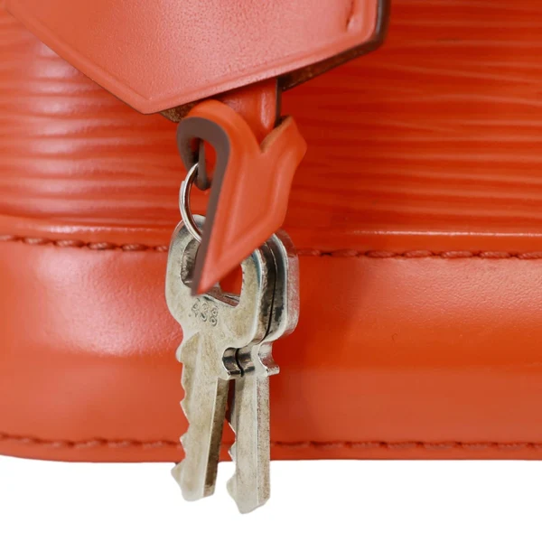 LOUIS VUITTON Alma BB Epi Leather Satchel Bag Orange