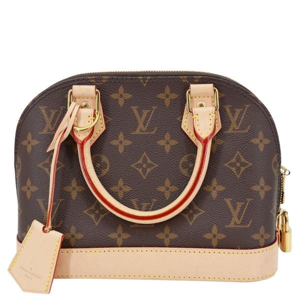 LOUIS VUITTON Alma BB Monogram Canvas Crossbody Bag Brown