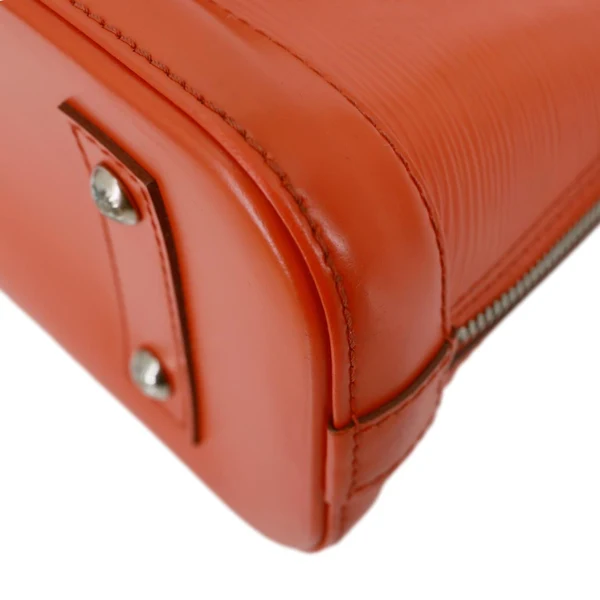 LOUIS VUITTON Alma BB Epi Leather Satchel Bag Orange