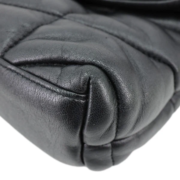 YVES SAINT LAURENT Toy Loulou Puffer Quilted Lambskin Leather Crossbody Bag Black