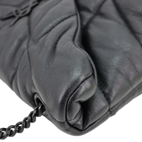 YVES SAINT LAURENT Toy Loulou Puffer Quilted Lambskin Leather Crossbody Bag Black