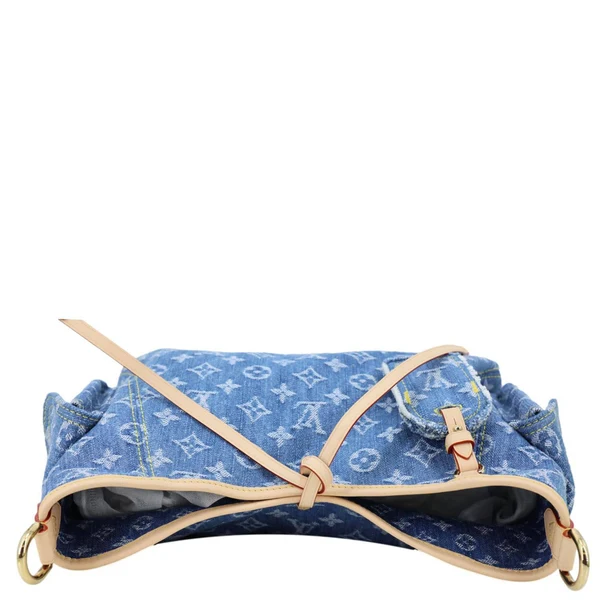 LOUIS VUITTON Carryall Cargo PM Monogram Denim Shoulder Bag Blue