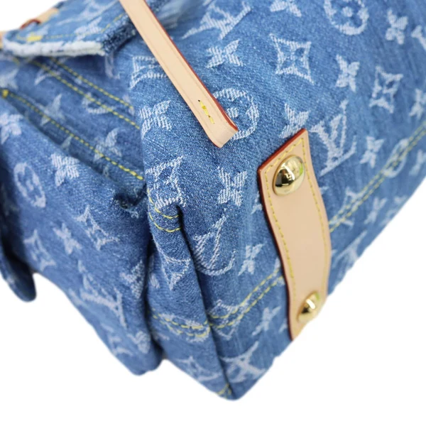 LOUIS VUITTON Carryall Cargo PM Monogram Denim Shoulder Bag Blue