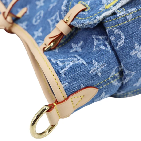 LOUIS VUITTON Carryall Cargo PM Monogram Denim Shoulder Bag Blue