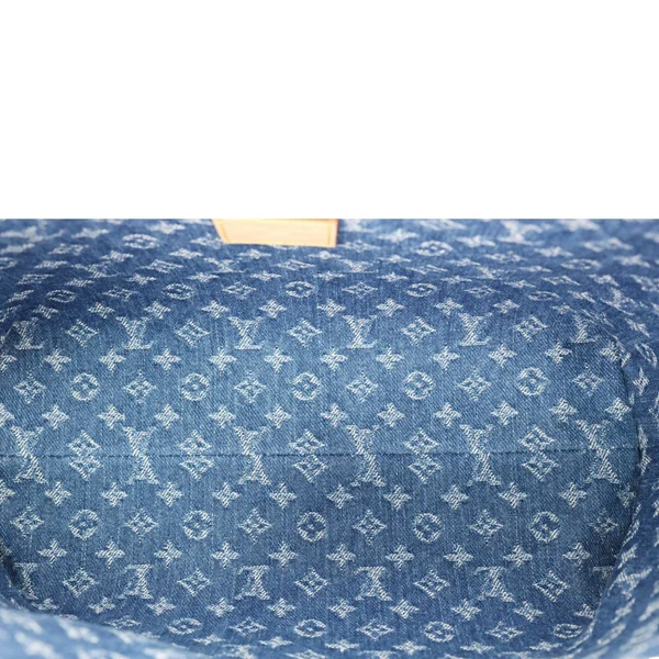 LOUIS VUITTON Carryall Cargo PM Monogram Denim Shoulder Bag Blue