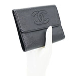 CHANEL Timeless CC Flap Caviar Leather Card Holder Black