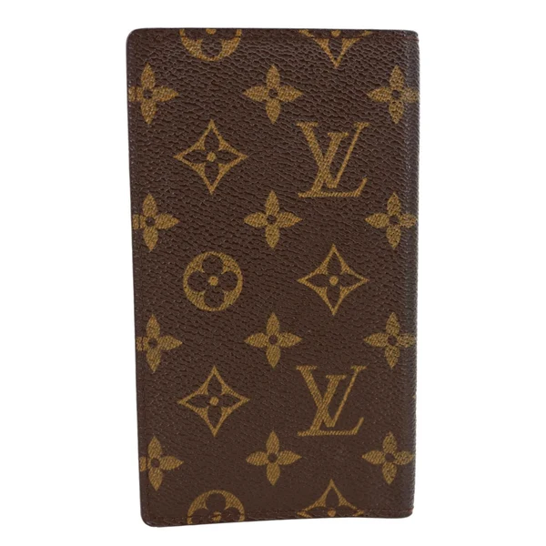 LOUIS VUITTON Monogram Canvas Long Wallet Brown