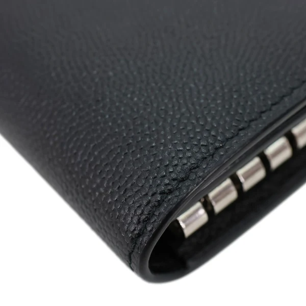 YVES SAINT LAURENT Multicles Grain De Poudre Leather 6 Keys Holder Black