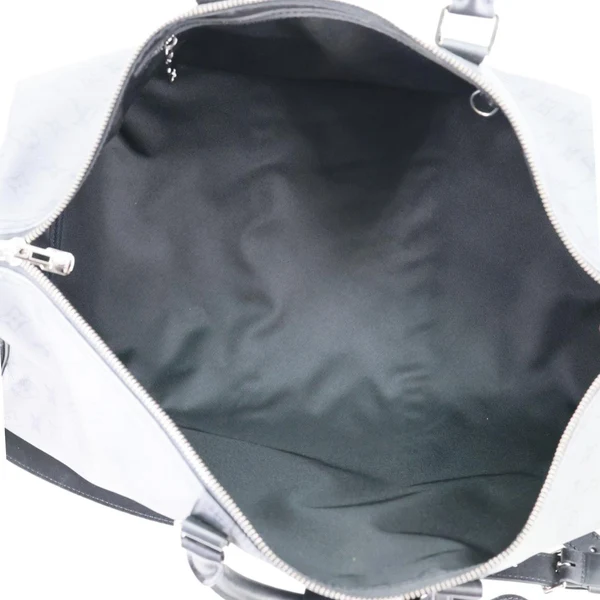 LOUIS VUITTON Keepall 50 Bandouliere Monogram Eclipse Travel Bag Black