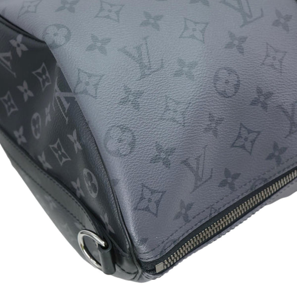 LOUIS VUITTON Keepall 50 Bandouliere Monogram Eclipse Travel Bag Black