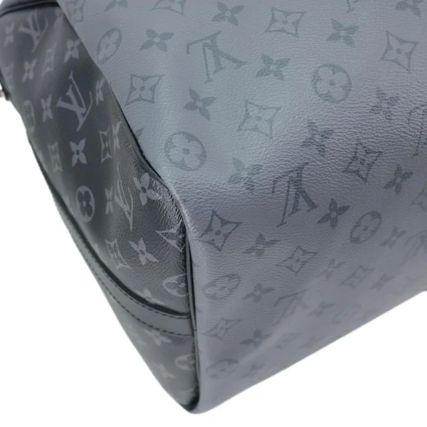LOUIS VUITTON Keepall 50 Bandouliere Monogram Eclipse Travel Bag Black