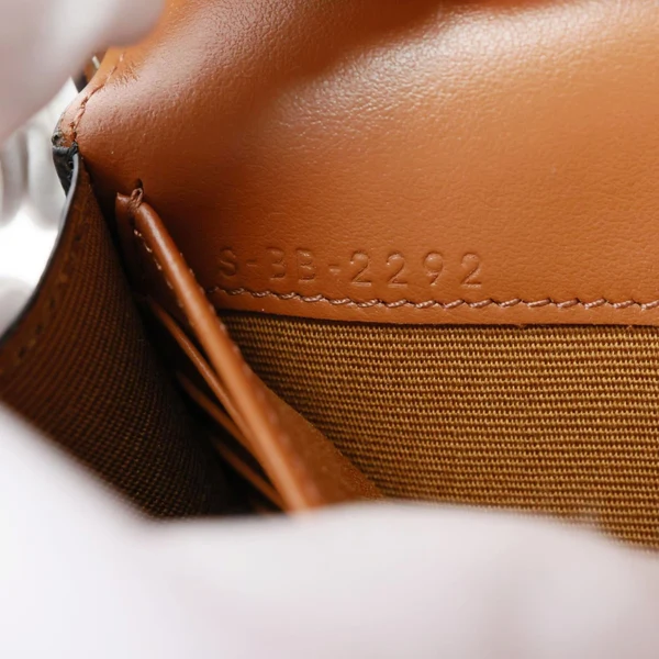 CELINE Triomphe Canvas Wallet On Strap Brown
