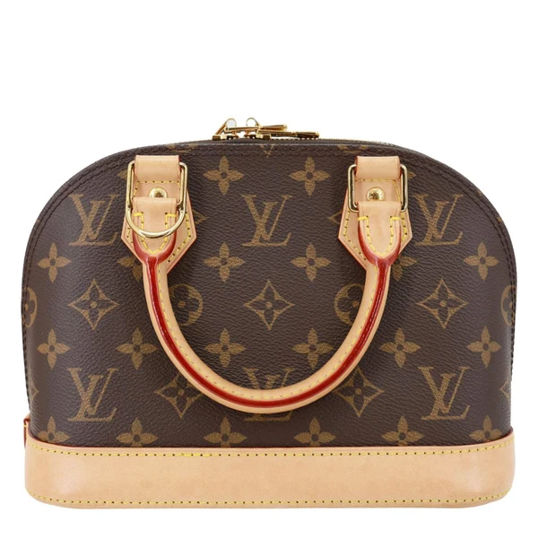 LOUIS VUITTON Alma BB Monogram Canvas Crossbody Bag Brown