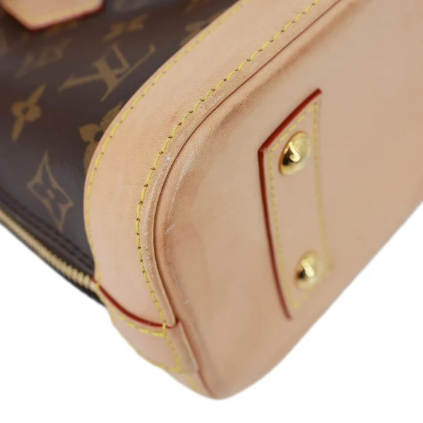 LOUIS VUITTON Alma BB Monogram Canvas Crossbody Bag Brown
