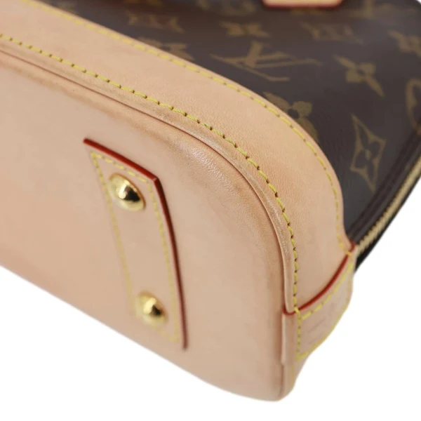 LOUIS VUITTON Alma BB Monogram Canvas Crossbody Bag Brown